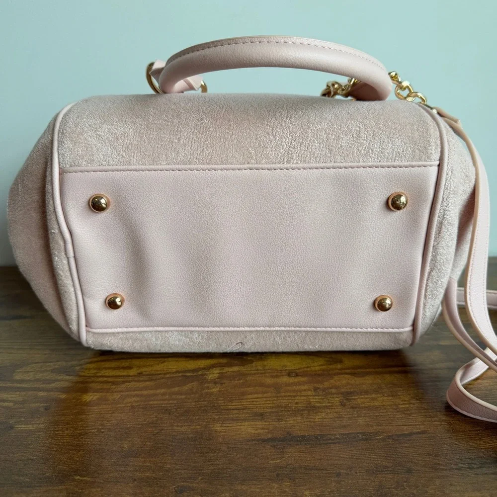 New Juicy Couture Angel Satchel Light Pink Crossbody Handbag Sequin Y2K Cute